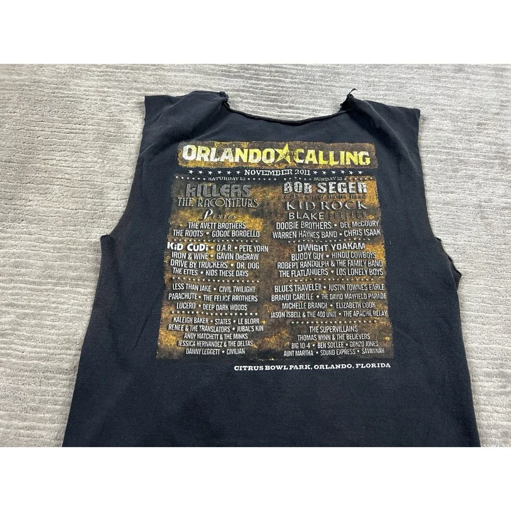 Orlando Calling Shirt Mens Medium Black Concert Killers‎ Kid Rock Destroyed